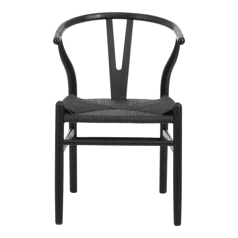 Scaun Model Wishbone, Negru, 60x51x80 cm - 2 | YEO
