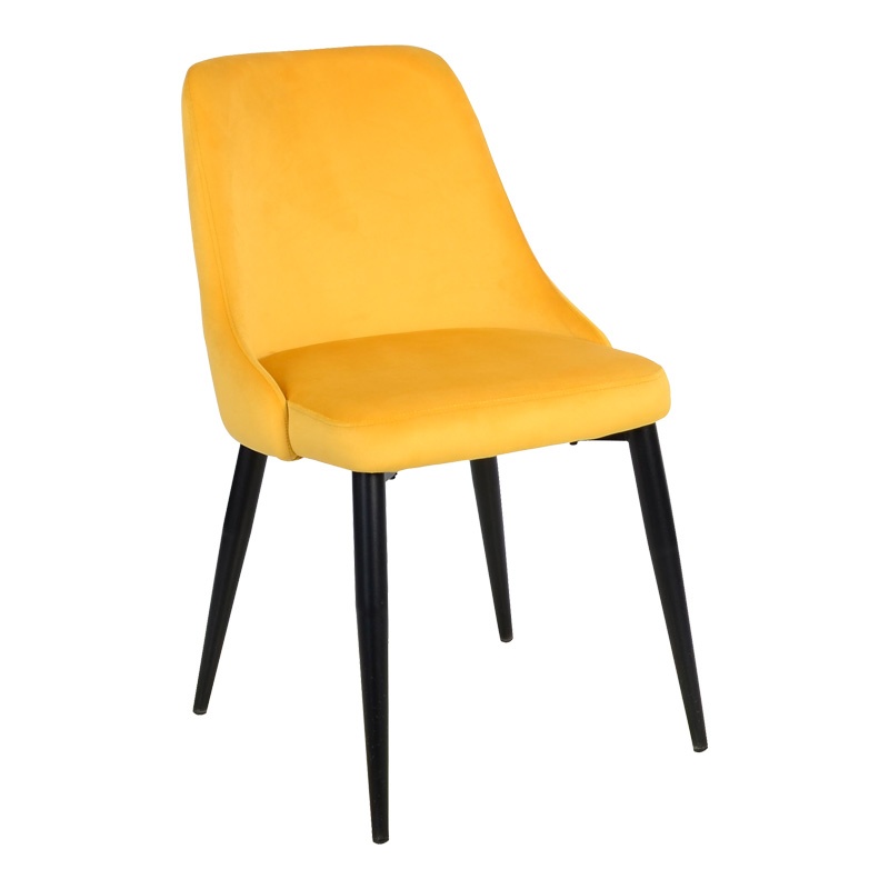 Scaun Model Zedna, Negru/Galben, 51x58x84 cm