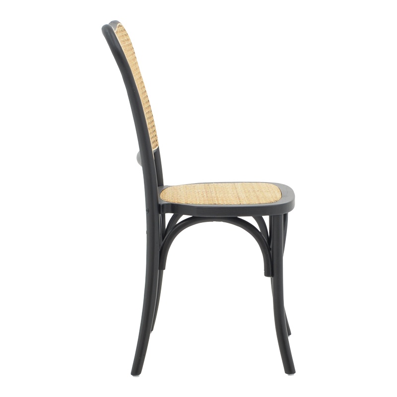 Scaun Model Zozele, Natur/Negru, 45x51x88 cm - 2 | YEO