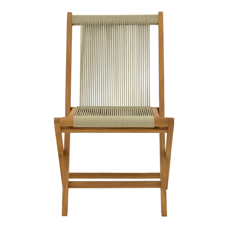 Scaun pliabil Model Banou, Natur, 52.5x56x89 cm - 3 | YEO
