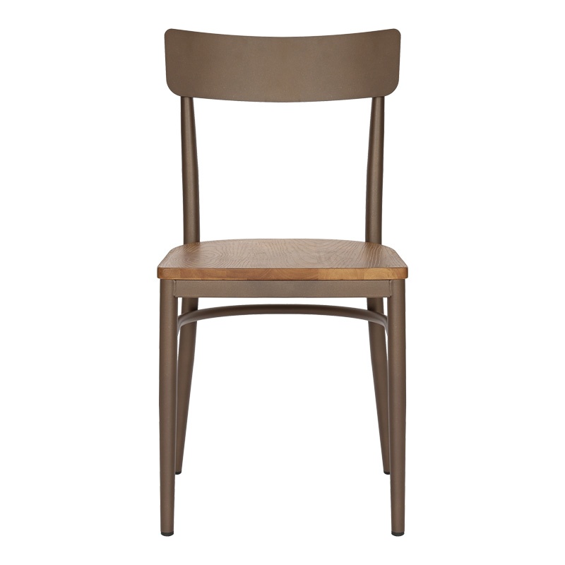 Scaun Zerca, maro/natural, 49x44x82 cm - 5