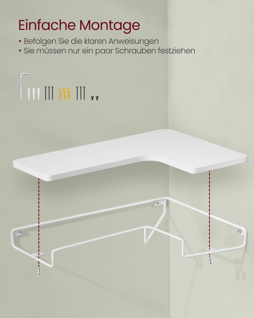 Set 2 rafturi de colt Vasagle Albastru 40x29x4 cm