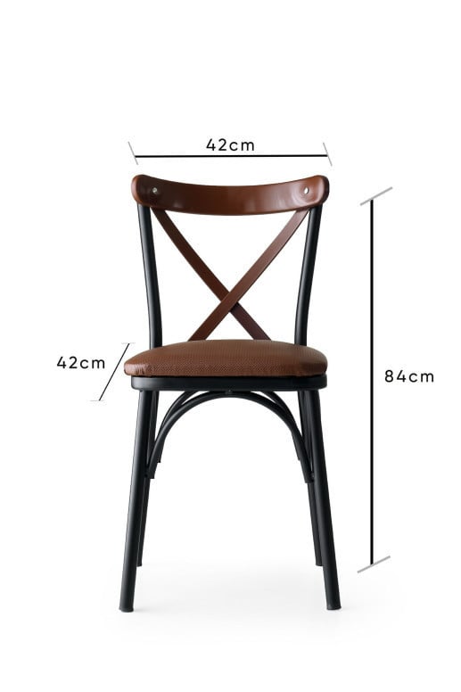 Set 4 scaune Model Ekol, Maro, 42x42x84 cm