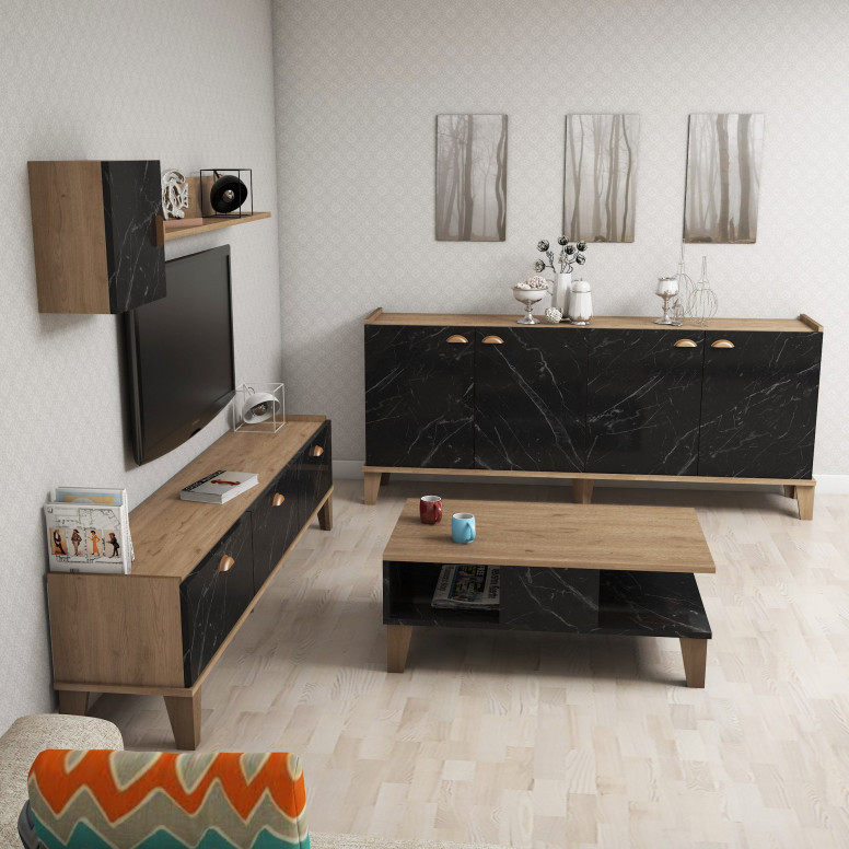 Set Complet Living Sumer G7030 Oak-Marble - 2 | YEO