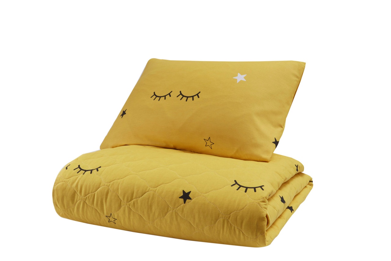 Set Cuvertura de pat dublu Model Dide Yellow - 1 | YEO