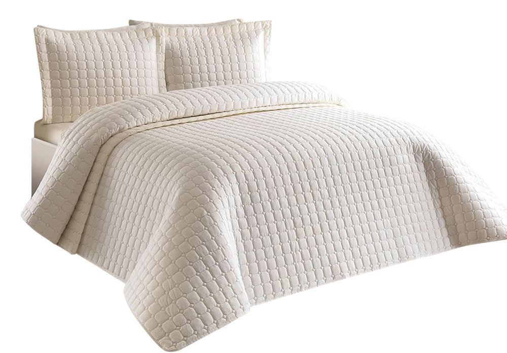Set Cuvertura Pat Dublu Model Estiva Cream - 2 | YEO