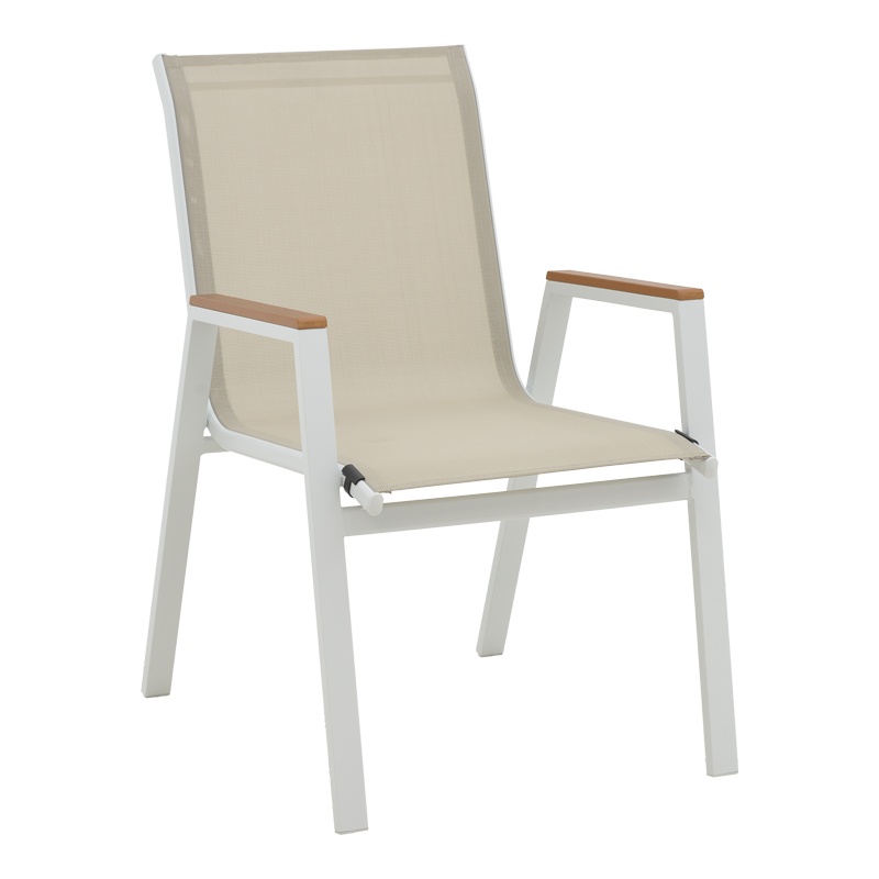 Set masă și scaune de exterior, 3 Piese, Model Kliton-Azelie, Alb, 80x80x74 cm - 1 | YEO