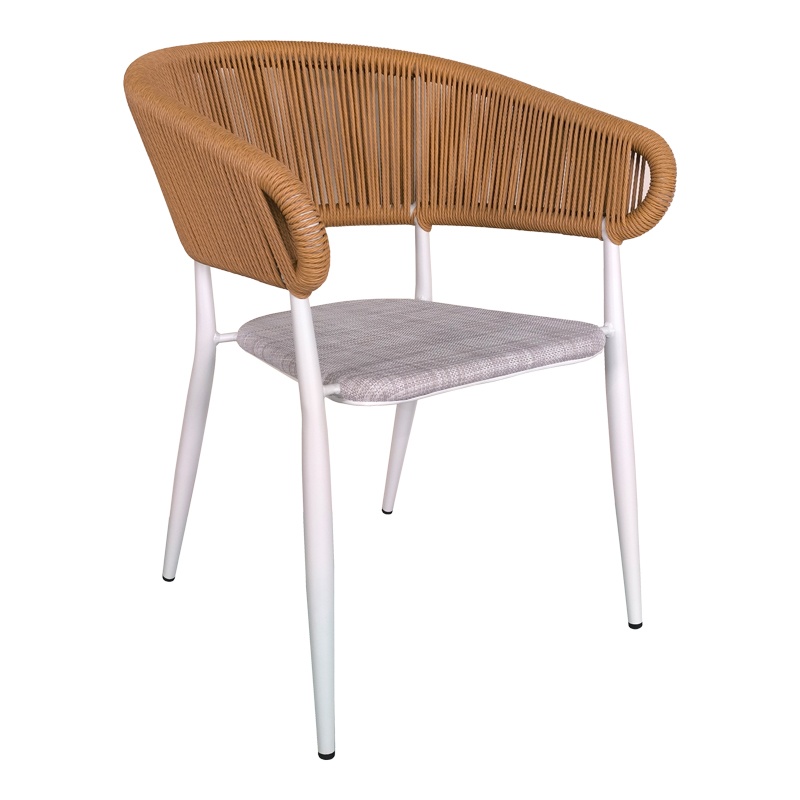 Set masă și scaune de exterior, 3 Piese, Model Kliton-Raven, Alb, 80x80x74 cm - 1 | YEO