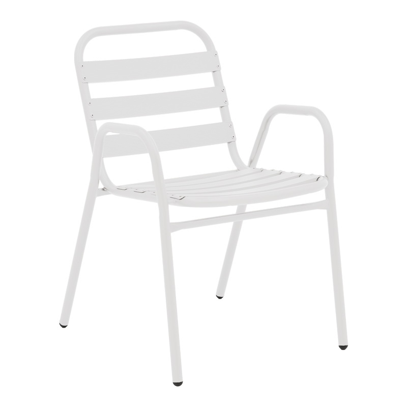Set masă și scaune de exterior, 3 Piese, Model Watson-Sussie, Alb, 70x70x70 cm - 1 | YEO
