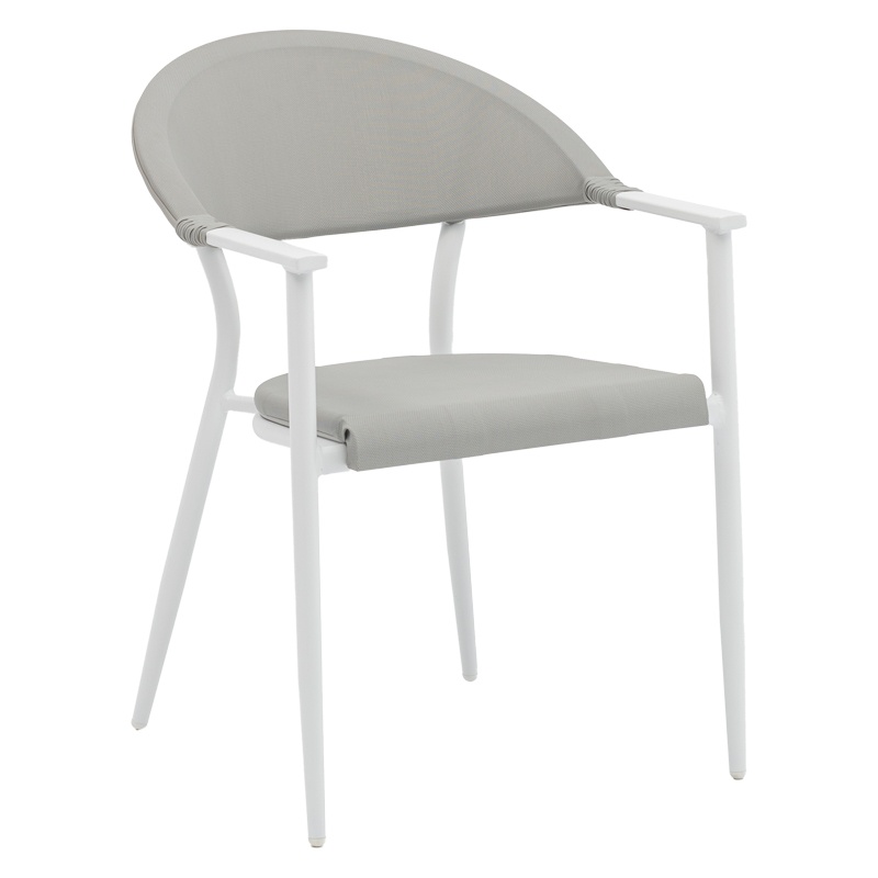 Set masă și scaune de exterior, 5 Piese, Model Kliton-Pino, Alb, 80x80x74 cm - 1 | YEO