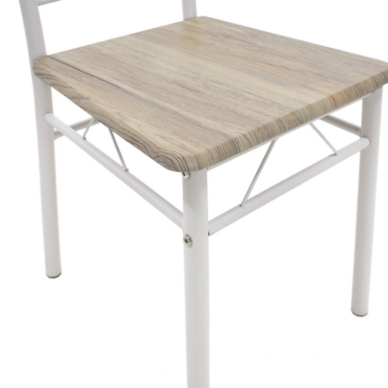 Set Masa si Scaune Roza 5 Piese Sonoma - Alb Luciu 120x70x75 cm