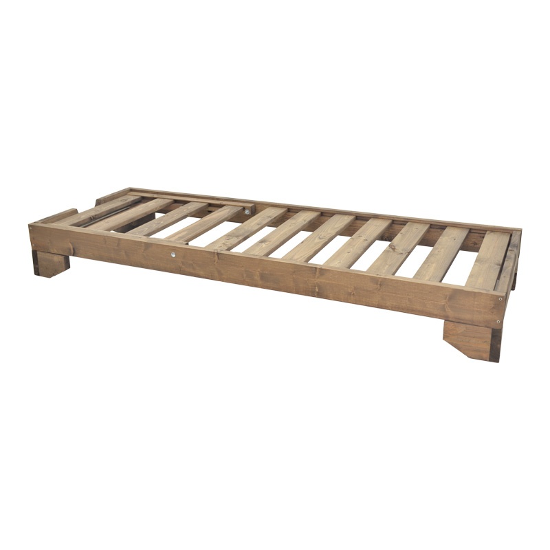 Șezlong din lemn masiv de brad Model Fendy, Nuc, 71.5x200x24 cm - 1 | YEO