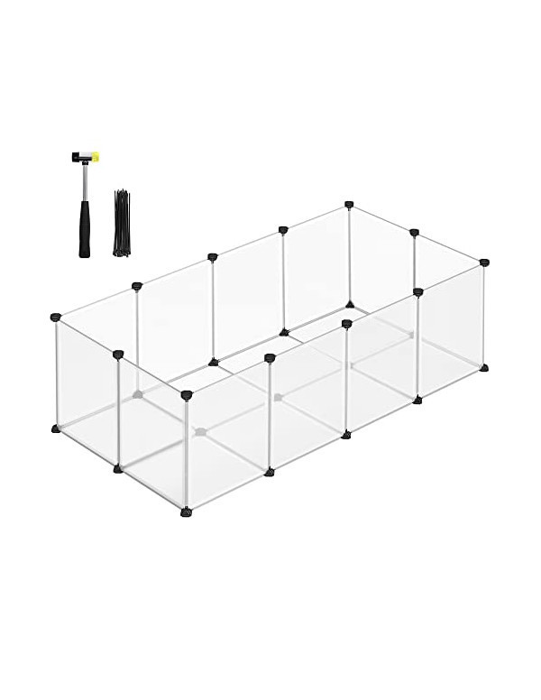 Tarc pentru animale de companie, Songmics, 143 x 73 x 46 cm, LPC02W, Alb