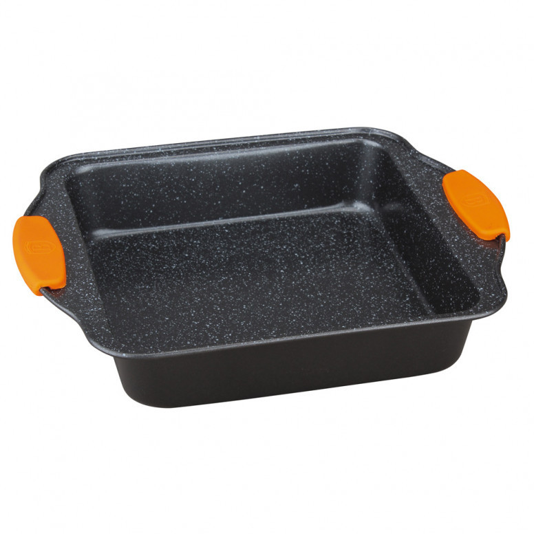 Tava pentru Copt cu Maner Silicon, 27 cm, Orange BH/1135