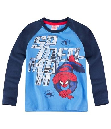 Tricou albastru cu maneca lunga Spider-Man