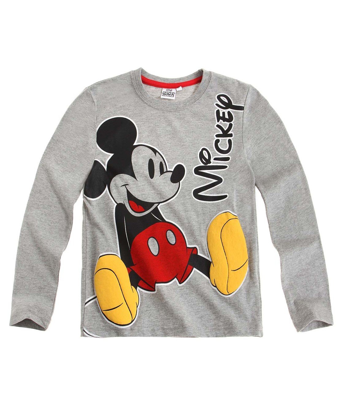 Tricou gri cu maneca lunga Mickey Mouse