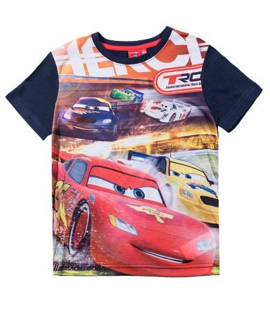 Tricou multicolor cu maneca scurta Cars