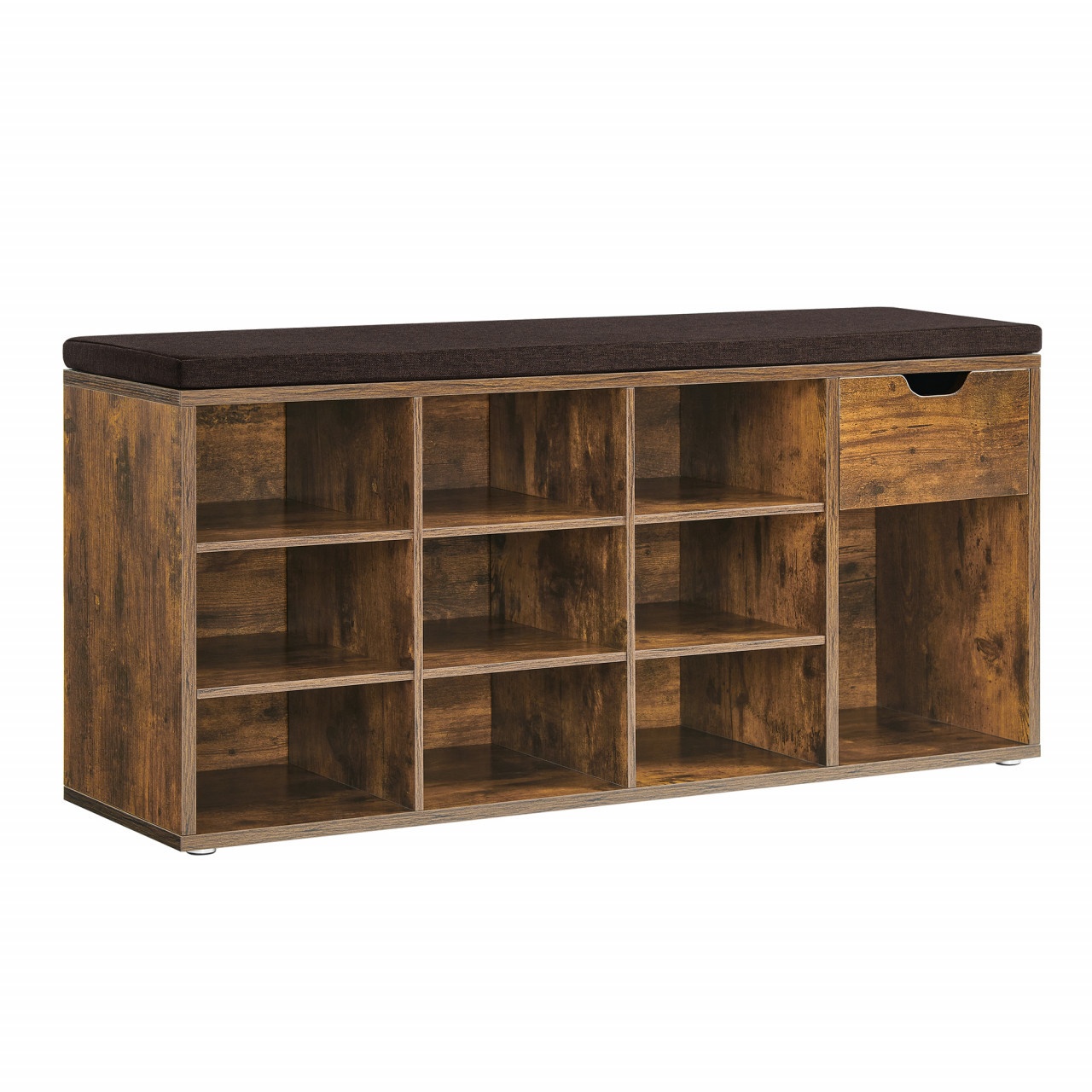 Banca cu suport pantofi Model Lionel, Maro, 104x30.5x48 cm - 1 | YEO