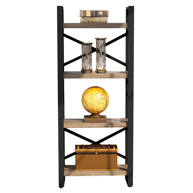 Biblioteca Pako World, Model Crimson, 50x22x150 cm, Negru/Nuc - 2 | YEO