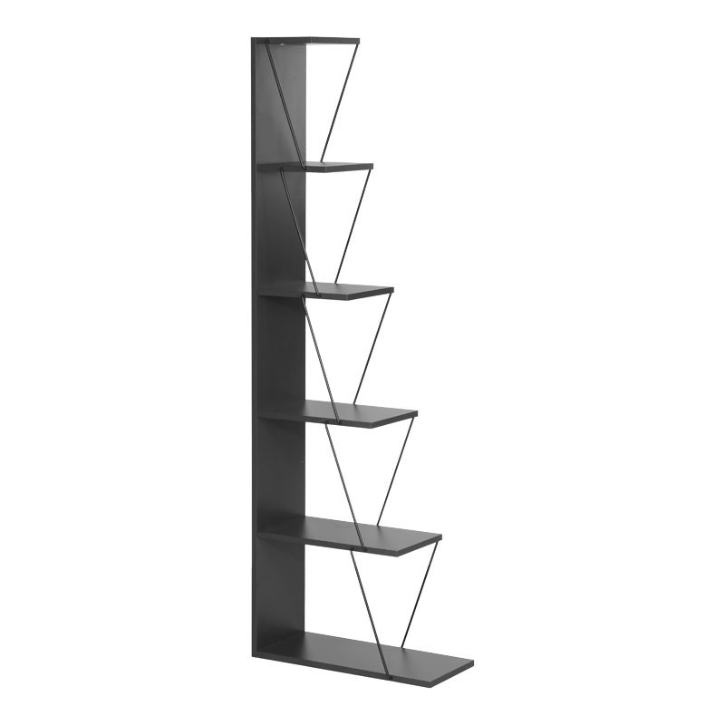 Biblioteca Pako World, Model mini, 130x22x146 cm, Gri Inchis/Negru - 2 | YEO
