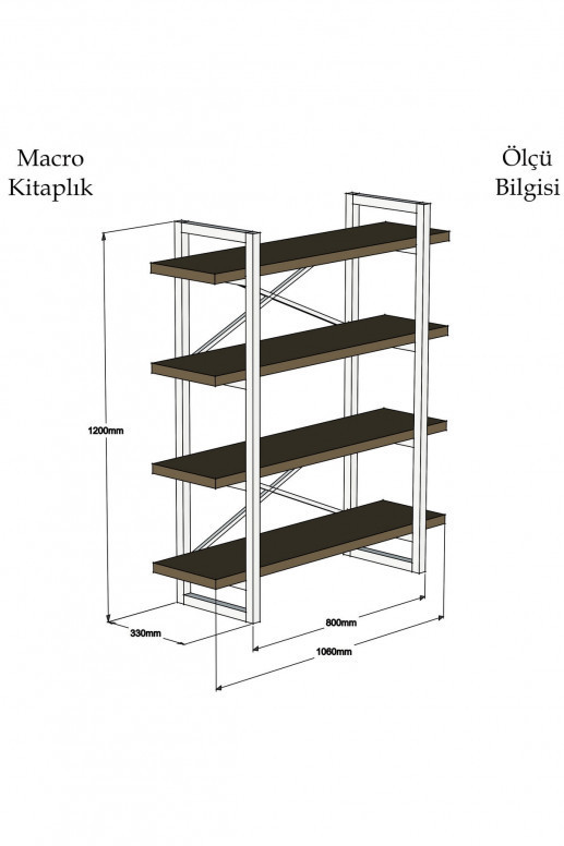 Biblioteca Salvador, Model Makro, Alb/Negru - 2 | YEO