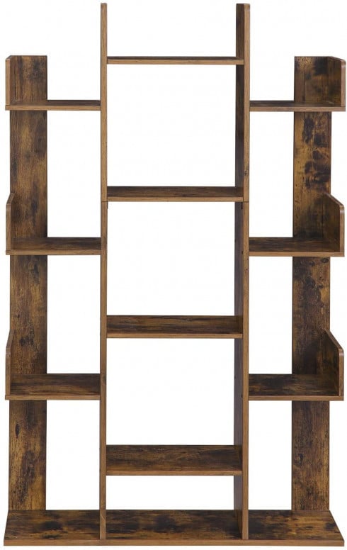 Biblioteca Vasagle, Model Jacob, 86x25x140 cm, Maro Rustic