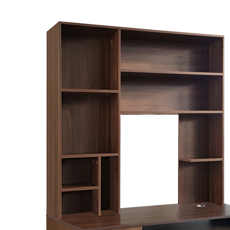 Birou cu biblioteca Model Novelty, Nuc, 120x55x182 cm - 1 | YEO
