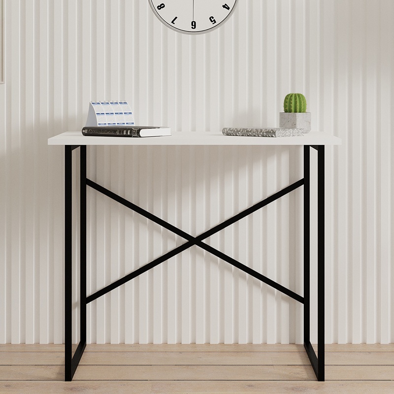 Birou Model Zayn, Alb/Negru, 90x60x70 cm - 2 | YEO
