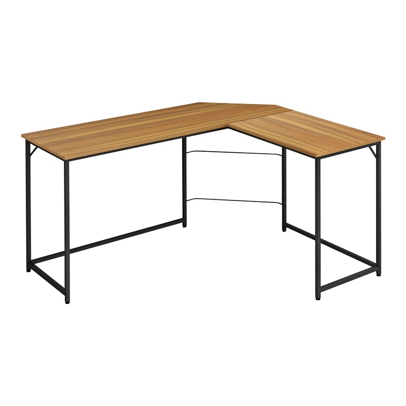 Birou pe colt Model Impetus, Nuc/Negru, 150x50x75 cm