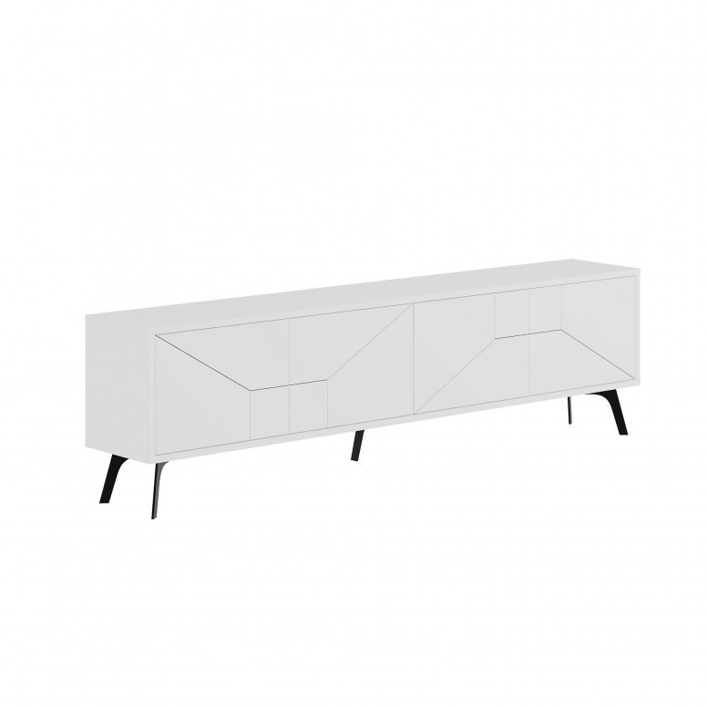 Comoda TV Salvador, Model Dune, 180x50x29.6 cm, Alb - 4 | YEO