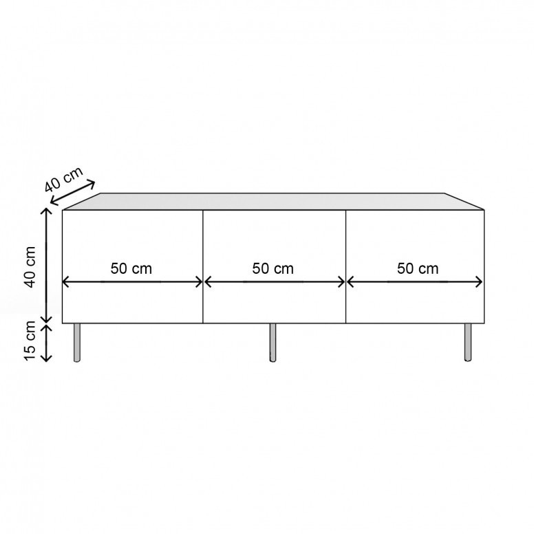 Comoda TV Salvador, Model Sıla, 150x50x40 cm, Natur - 4 | YEO