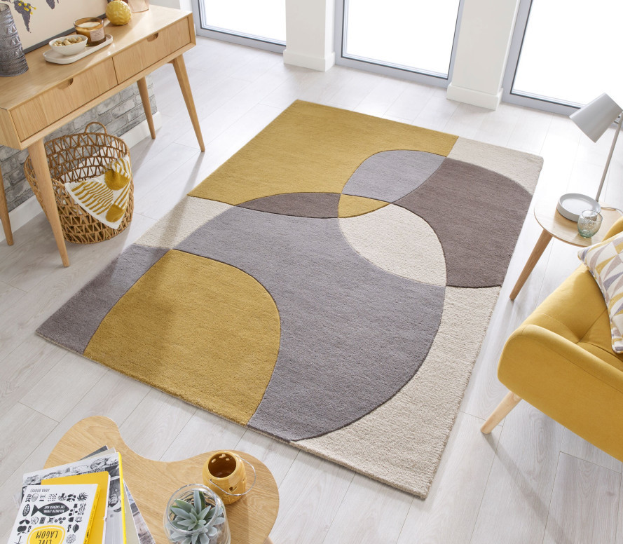 Covor Glow Galben Ochre 200X290 cm, Flair Rugs