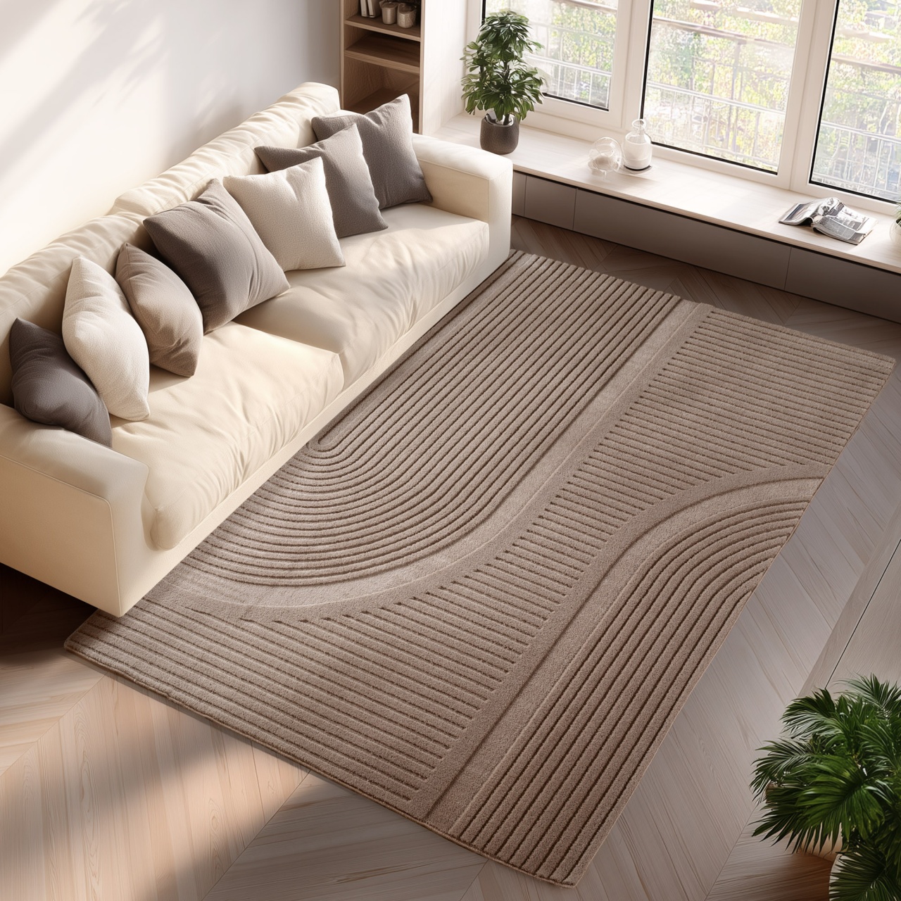 Covor Pompei V2 Bej, 120 x 170cm