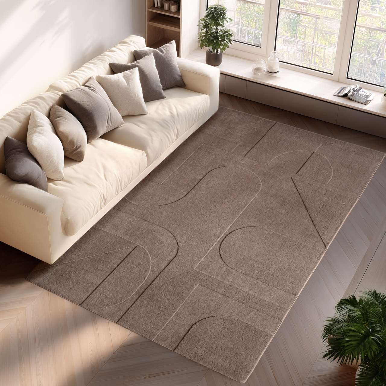 Covor Pompei V4 Bej, 160 x 230cm