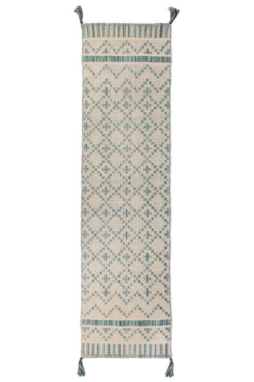 Covor traversă Leela Runner Ivory/Teal 60X200 cm, Flair Rugs - 1 | YEO
