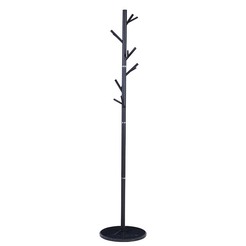 Cuier tip pom Model Marietta, Negru, 37x37x177 cm