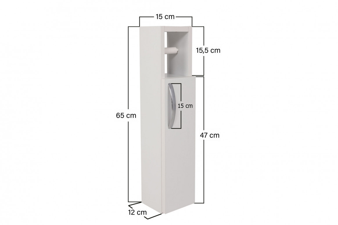 Dulap multifunctional Model Star, Alb, 15x12x65 cm - 1 | YEO