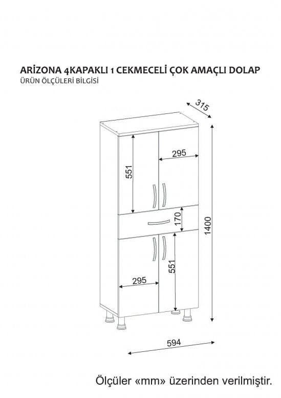 Dulap pentru Baie Arizona4Kapak Alb