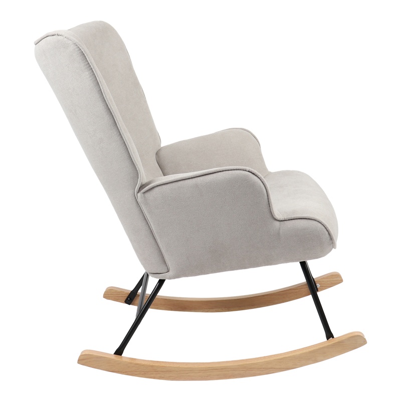 Fotoliu Balansoar Model Georgia V1, Gri/Natur, 75x71x95 cm - 3 | YEO