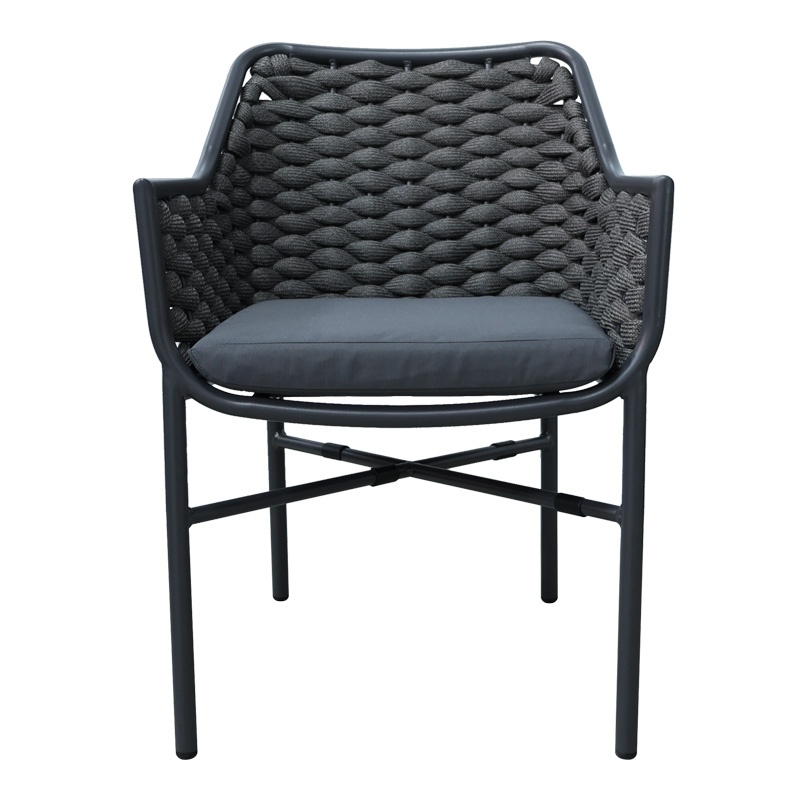 Fotoliu de grădină Model Ortegia, Antracit, 57x62x82 cm - 3 | YEO