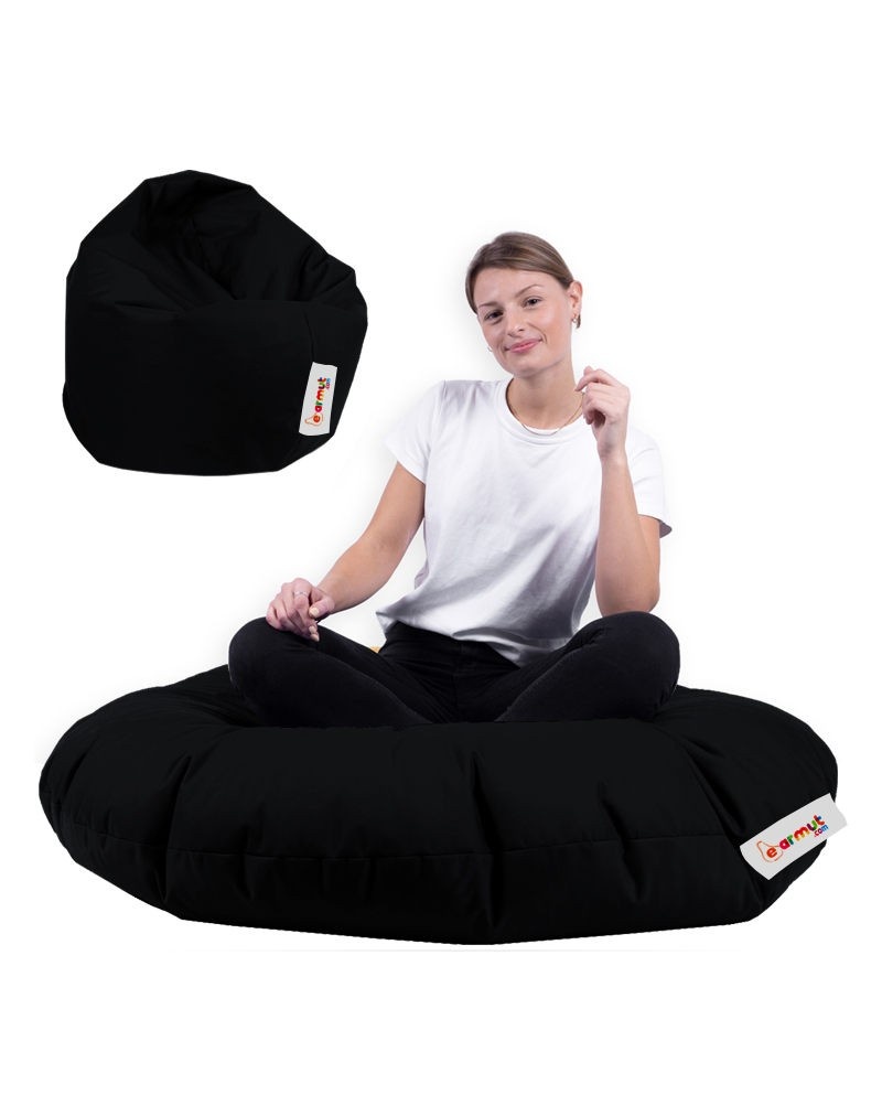 Fotoliu de grădină tip Bean Bag Model Iyzi 100, Negru