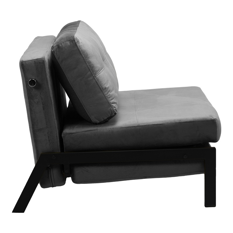 Fotoliu Model Fancy, Gri inchis, 95x98x70 cm - 3 | YEO