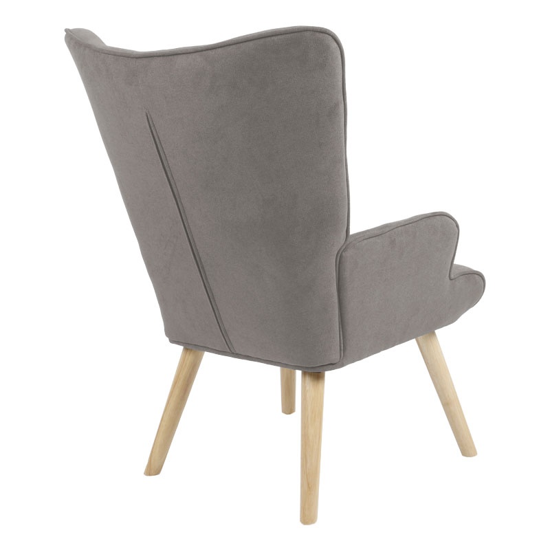 Fotoliu Model Fluffy V1, Gri/Natur, 75x69x96 cm - 1 | YEO