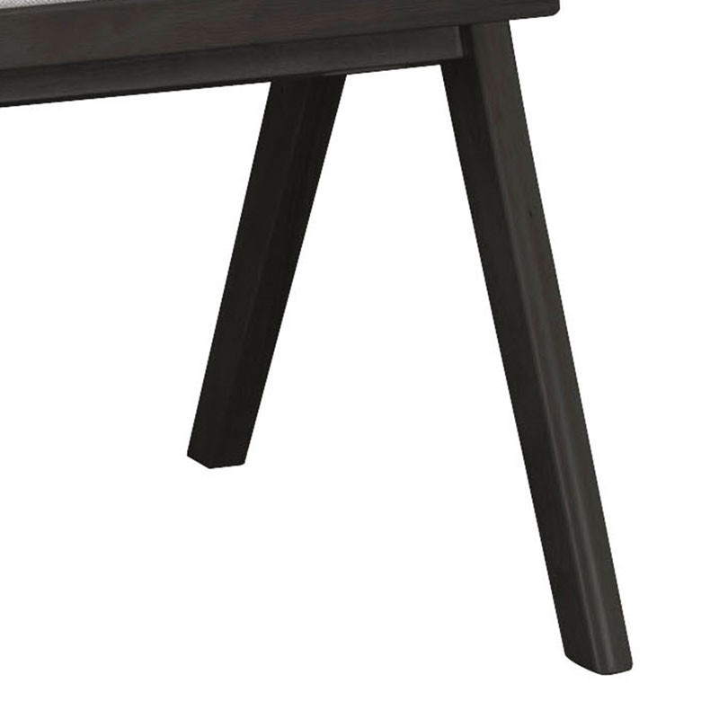 Fotoliu Winslow lemn de arbore de cauciuc negru - pvc ratan material culoare lemn natural - gri - 2 | YEO