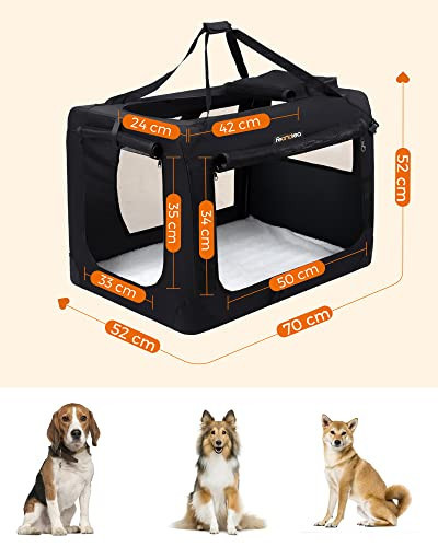 Geanta de transport animale, Feandrea, Negru, 70.0x52.0x52.0 cm - 2 | YEO