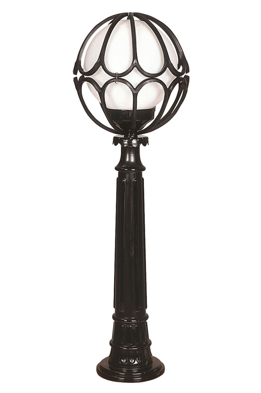 Lampadar de exterior M8BOP Negru 100x30 cm