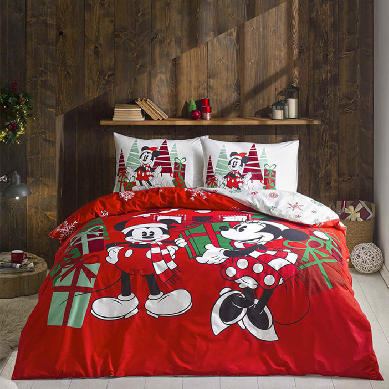 Lenjerie Copii cu Elastic Minnie & Mickey Christmas (Bumbac 100%)