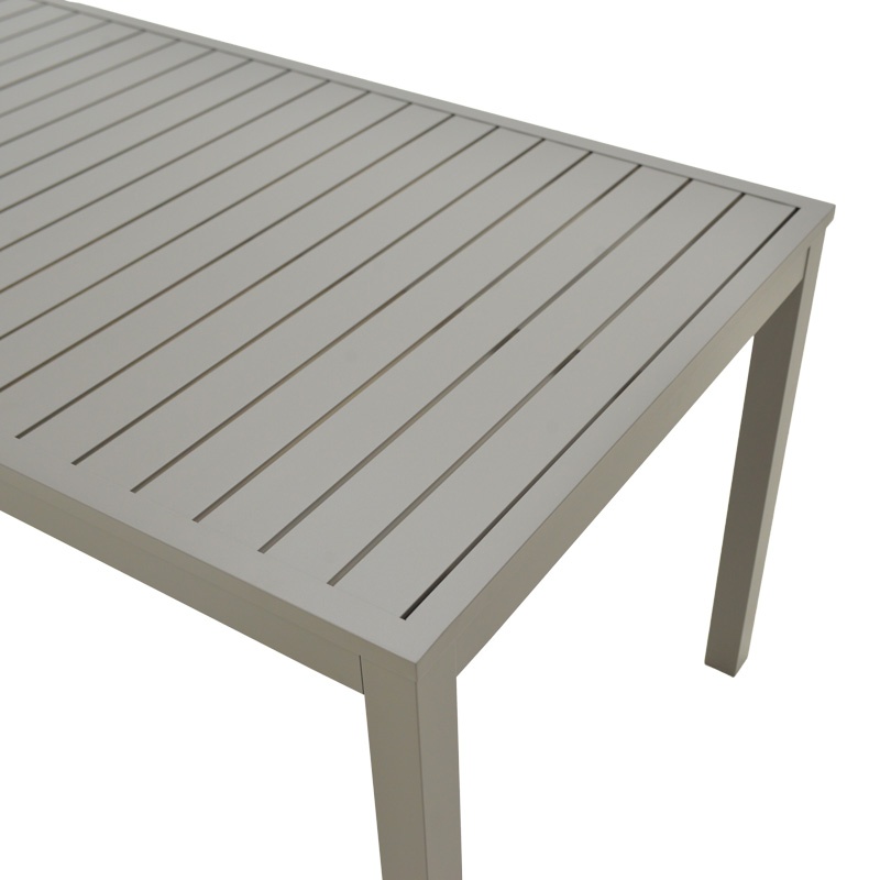 Masă de exterior din aluminiu Model Kliton, Champagne, 150x80x74 cm - 3 | YEO