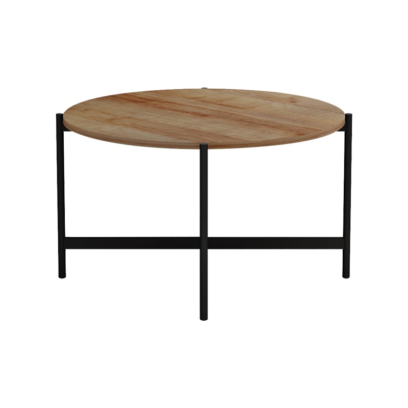 Masuta de Cafea Model Aisle, Natur/Negru, D80x45 cm - 1 | YEO