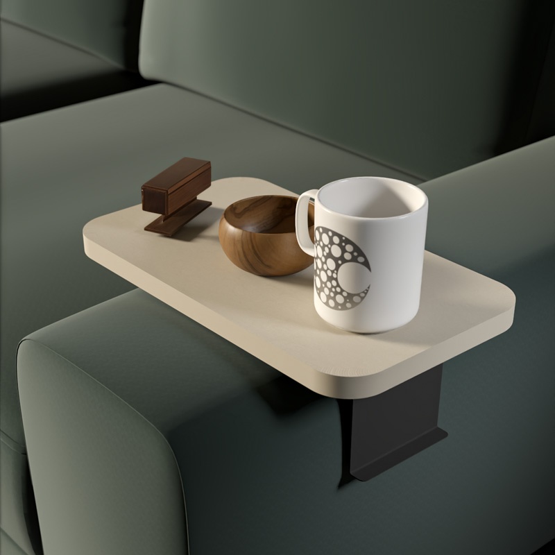 Masuta de Cafea Model Linea, Crem/Negru , 20x35x10 cm - 1 | YEO